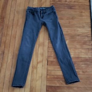 Charcoal skinny Jeans detailed rips
